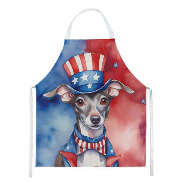 Italian Greyhound Patriotic American Cooking Kitchen Apron product image at NuMercy