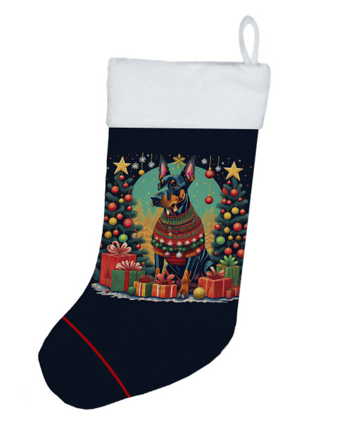 Doberman Pinscher Christmas Stocking product image at NuMercy