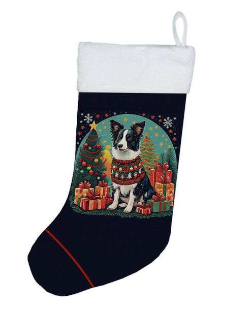 Border Collie Christmas Stocking product image at NuMercy