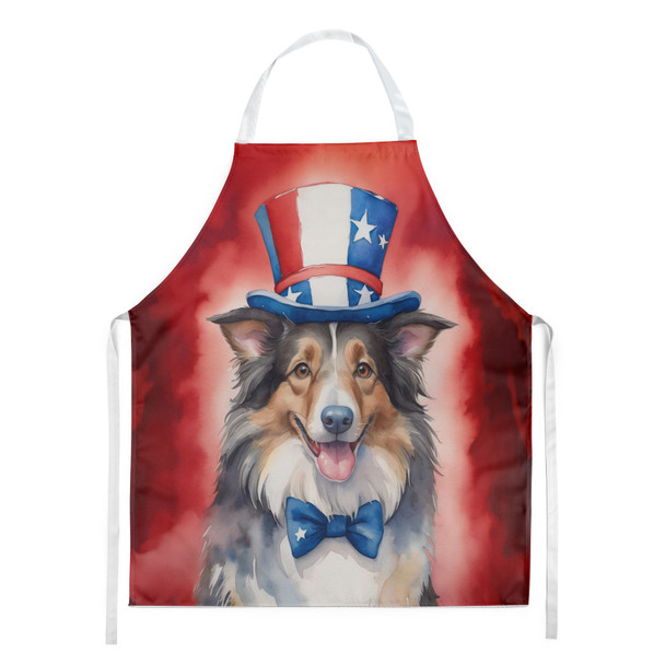 Collie Patriotic American Cooking Kitchen Apron product image at NuMercy