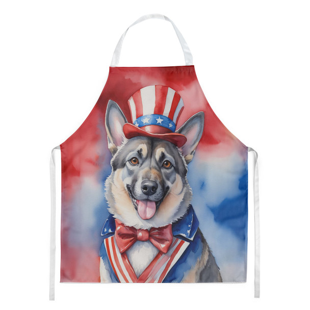 Norwegian Elkhound Patriotic American Cooking Kitchen Apron product image at NuMercy
