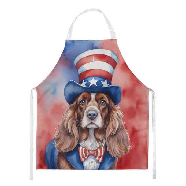 English Cocker Spaniel Patriotic American Cooking Kitchen Apron DAC5708 product image at NuMercy