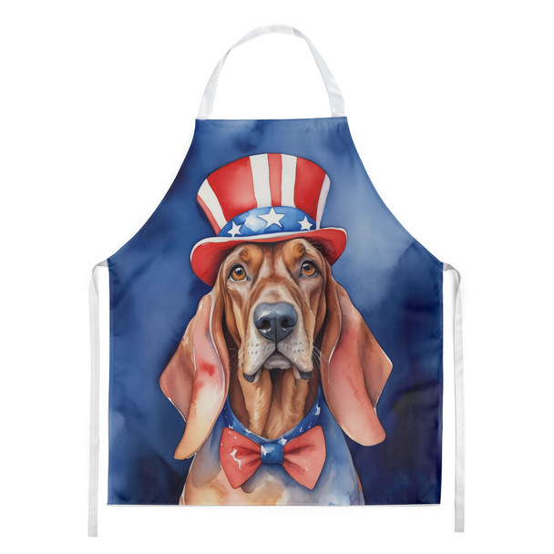 Redbone Coonhound Patriotic American Cooking Kitchen Apron product image at NuMercy