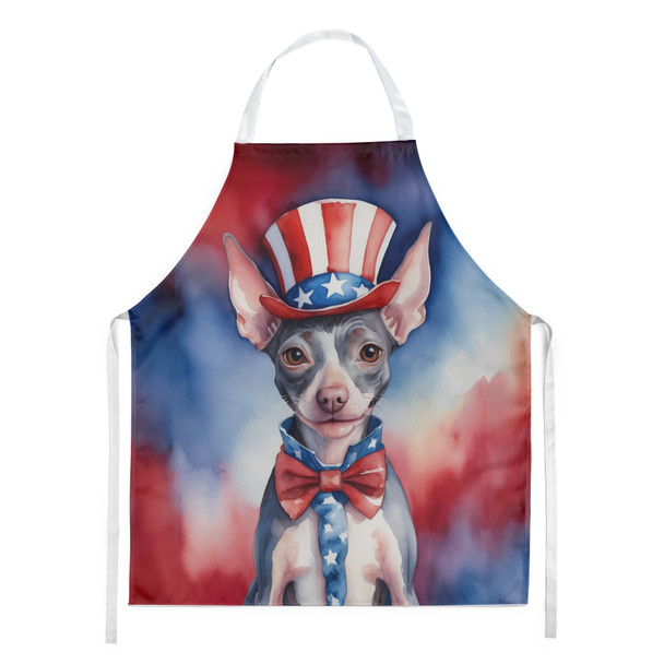 American Hairless Terrier Patriotic American Cooking Kitchen Apron product image at NuMercy