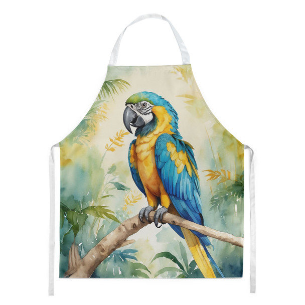 Blue and Gold Macaw Cooking Kitchen Apron product image at NuMercy