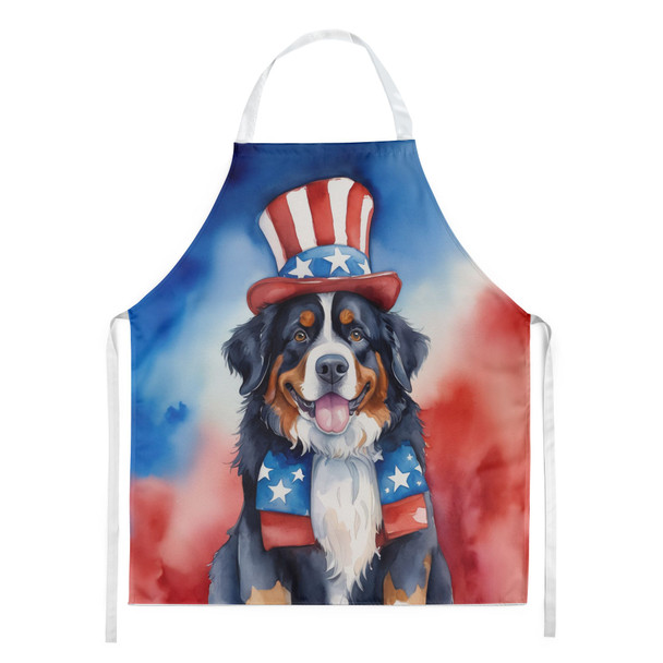 Bernese Mountain Dog Patriotic American Cooking Kitchen Apron product image at NuMercy