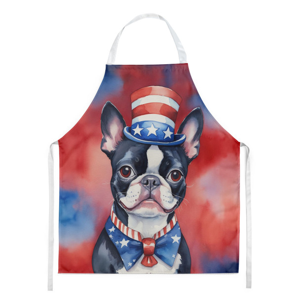 Boston Terrier Patriotic American Cooking Kitchen Apron DAC5666 product image at NuMercy