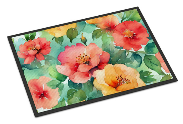 Georgia Cherokee Rose in Watercolor Doormat 24H X 36W DAC1640 product image at NuMercy