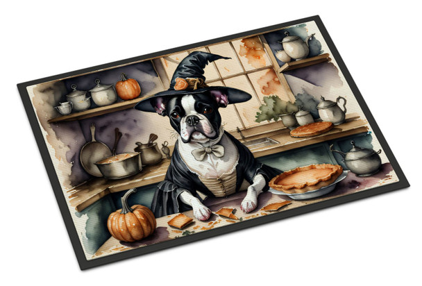 Boston Terrier Fall Kitchen Pumpkins Doormat 24H X 36W DAC1748 product image at NuMercy