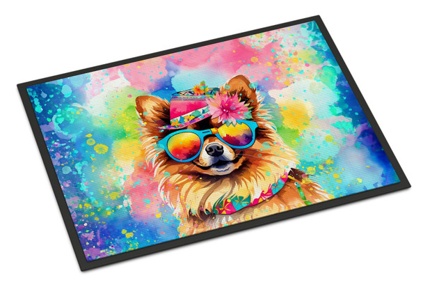 Pomeranian Hippie Dawg Doormat 24H X 36W DAC2538 product image at NuMercy
