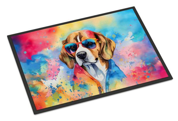 Beagle Hippie Dawg Doormat 24H X 36W product image at NuMercy