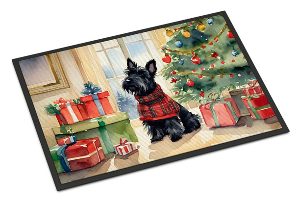Scottish Terrier Cozy Christmas Doormat 24H X 36W product image at NuMercy