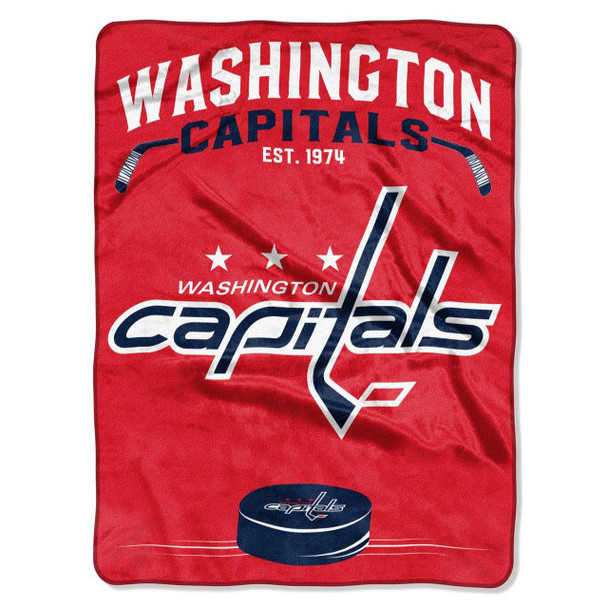 Washington Capitals NHL "Inspired" Raschel Throw Blanket