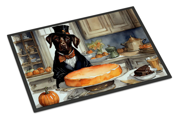 Chocolate Lab Fall Kitchen Pumpkins Doormat 24H X 36W DAC1790 product image at NuMercy