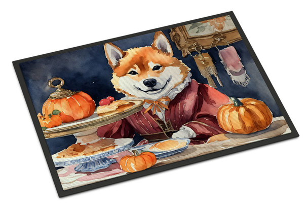 Shiba Inu Fall Kitchen Pumpkins Doormat 24H X 36W product image at NuMercy