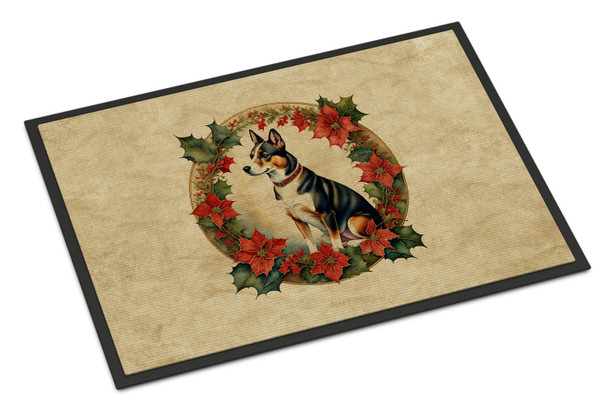 Basenji Christmas Flowers Doormat 24H X 36W DAC2312 product image at NuMercy