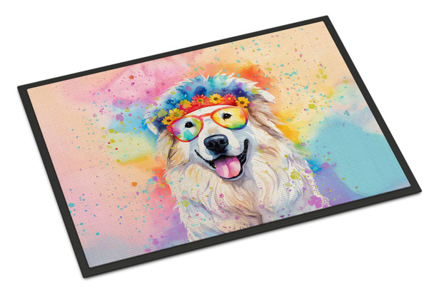 Great Pyrenees Hippie Dawg Doormat 24H X 36W DAC2517 product image at NuMercy