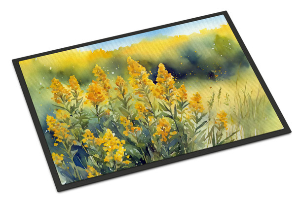 Nebraska Goldenrod in Watercolor Doormat 24H X 36W DAC1681 product image at NuMercy