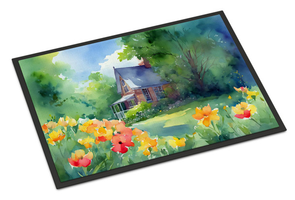 Massachusetts Mayflowers in Watercolor Doormat 24H X 36W DAC1669 product image at NuMercy