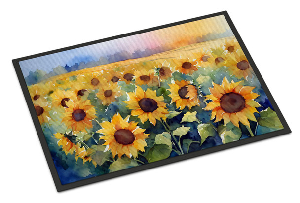 Sunflowers in Watercolor Doormat 24H X 36W DAC1617 product image at NuMercy