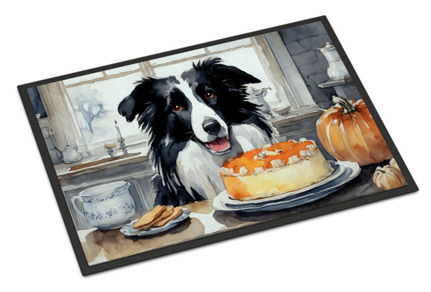 Border Collie Fall Kitchen Pumpkins Doormat 24H X 36W product image at NuMercy