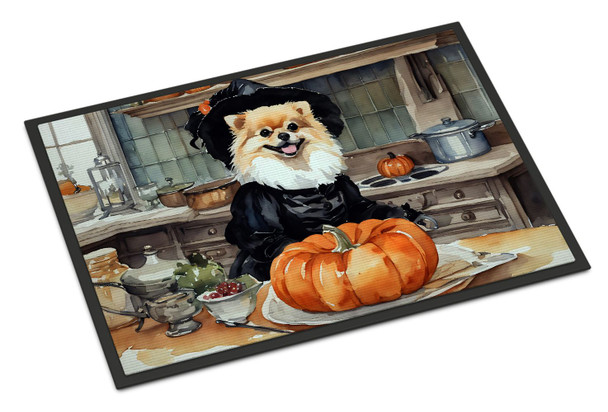Pomeranian Fall Kitchen Pumpkins Doormat 24H X 36W DAC1799 product image at NuMercy