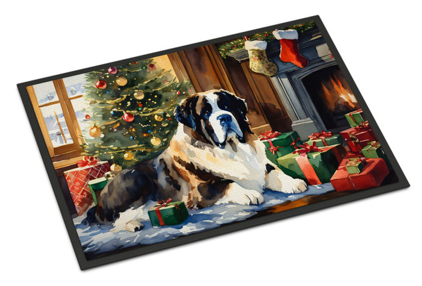 Saint Bernard Cozy Christmas Doormat 24H X 36W product image at NuMercy
