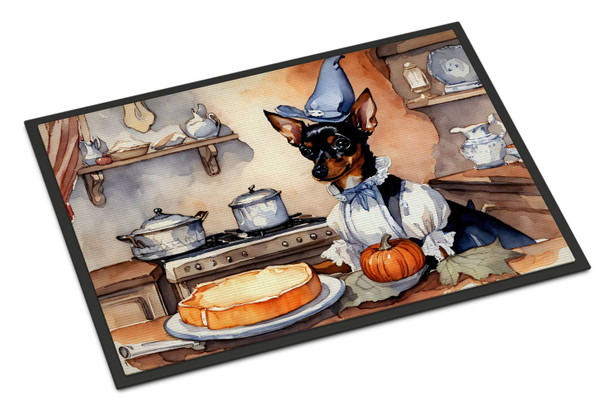 Miniature Pinscher Fall Kitchen Pumpkins Doormat 24H X 36W product image at NuMercy