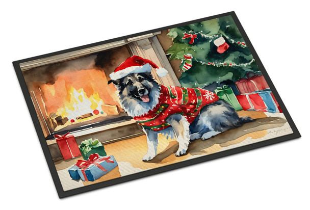 Norwegian Elkhound Cozy Christmas Doormat 24H X 36W DAC2713 product image at NuMercy