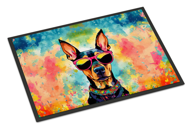 Doberman Pinscher Hippie Dawg Doormat 24H X 36W DAC2503 product image at NuMercy