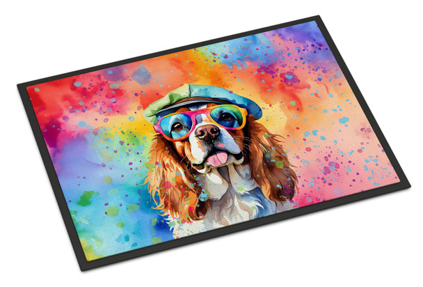 Cavalier Spaniel Hippie Dawg Doormat 24H X 36W DAC2485 product image at NuMercy