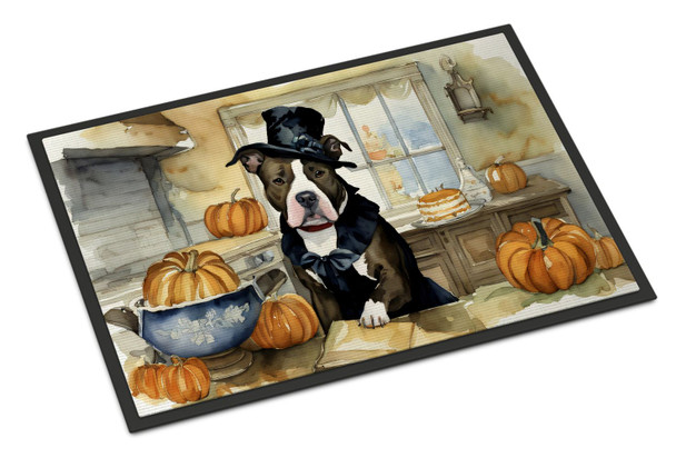 Pit Bull Terrier Fall Kitchen Pumpkins Doormat 24H X 36W DAC1727 product image at NuMercy