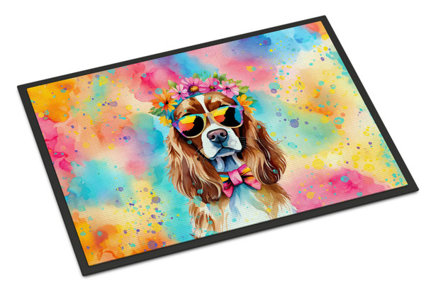 Cavalier Spaniel Hippie Dawg Doormat 24H X 36W DAC2486 product image at NuMercy