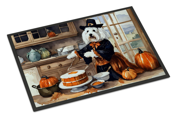 Coton De Tulear Fall Kitchen Pumpkins Doormat 24H X 36W product image at NuMercy