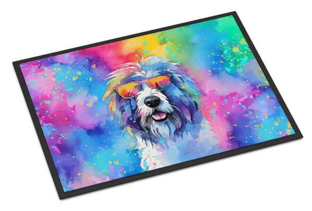 Old English Sheepdog Hippie Dawg Doormat 24H X 36W DAC2534 product image at NuMercy