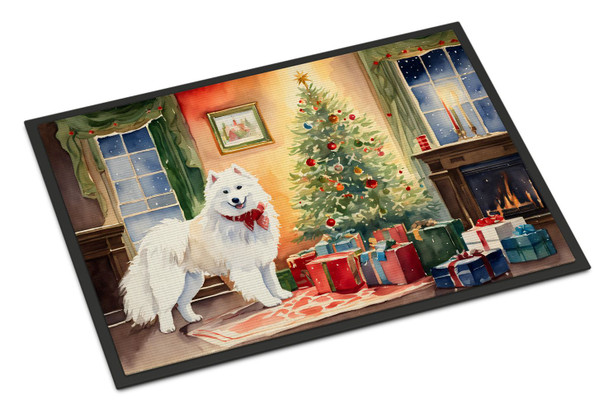 Samoyed Cozy Christmas Doormat 24H X 36W product image at NuMercy
