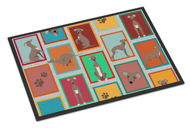 Lots of Fawn Italian Greyhound Doormat 24H X 36W product image at NuMercy