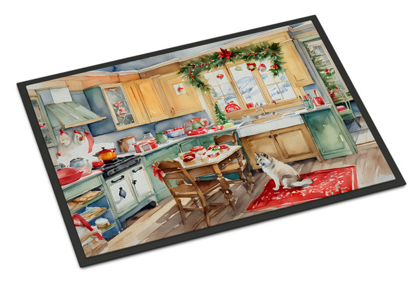 Alaskan Klee Kai Christmas Cookies Doormat 24H X 36W product image at NuMercy