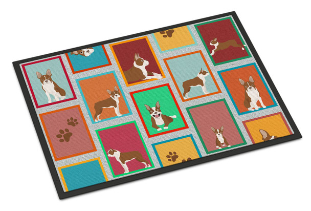 Lots of Red Boston Terrier Doormat 24H X 36W product image at NuMercy