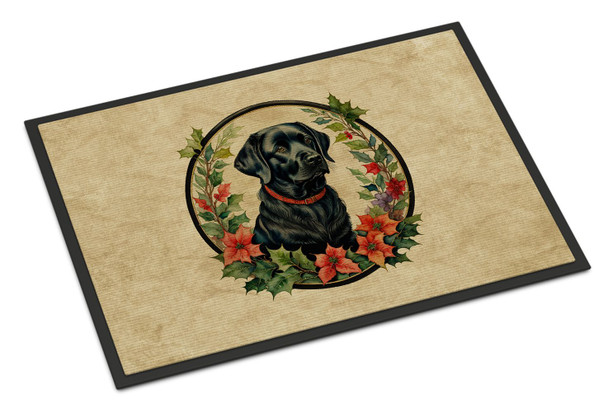 Labrador Retriever Christmas Flowers Doormat 24H X 36W DAC2386 product image at NuMercy