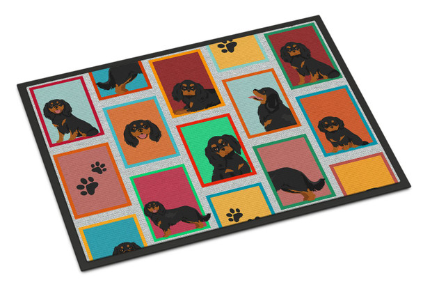 Lots of Black and Tan Cavalier King Charles Spaniel Doormat 24H X 36W product image at NuMercy