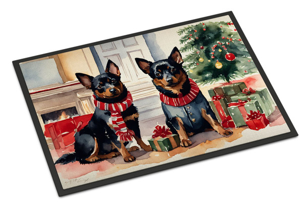 Lancashire Heeler Cozy Christmas Doormat 24H X 36W product image at NuMercy