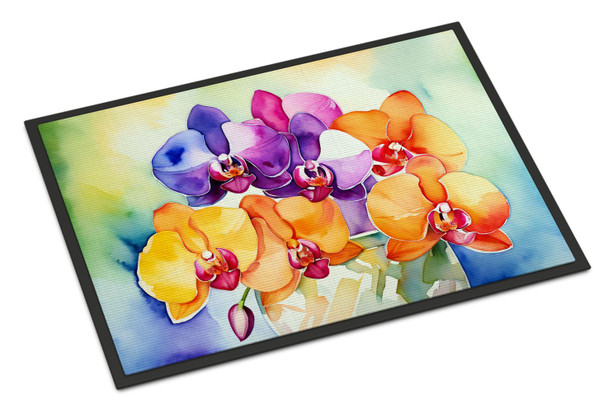 Orchids in Watercolor Doormat 24H X 36W DAC1601 product image at NuMercy