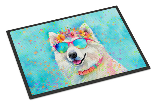 Samoyed Hippie Dawg Doormat 24H X 36W DAC2548 product image at NuMercy