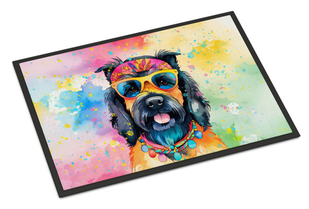 Scottish Terrier Hippie Dawg Doormat 24H X 36W DAC2556 product image at NuMercy