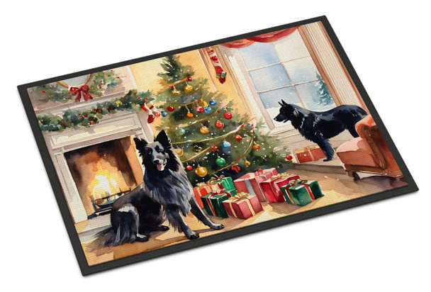 Belgian Sheepdog Cozy Christmas Doormat 24H X 36W product image at NuMercy