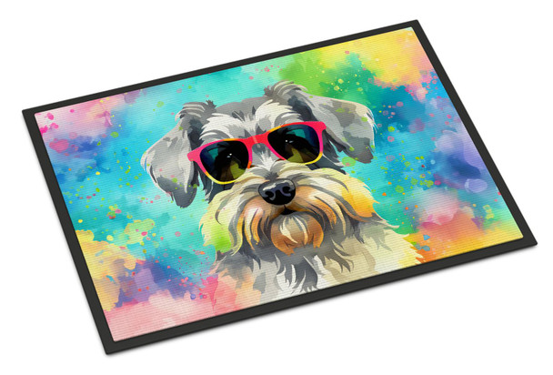 Schnauzer Hippie Dawg Doormat 24H X 36W DAC2553 product image at NuMercy