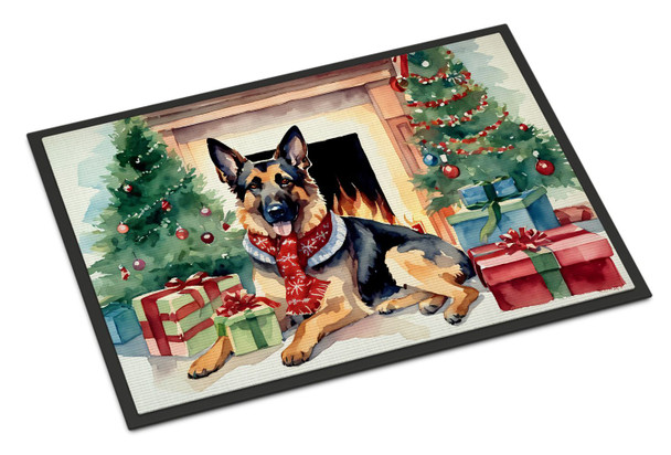 German Shepherd Cozy Christmas Doormat 24H X 36W product image at NuMercy