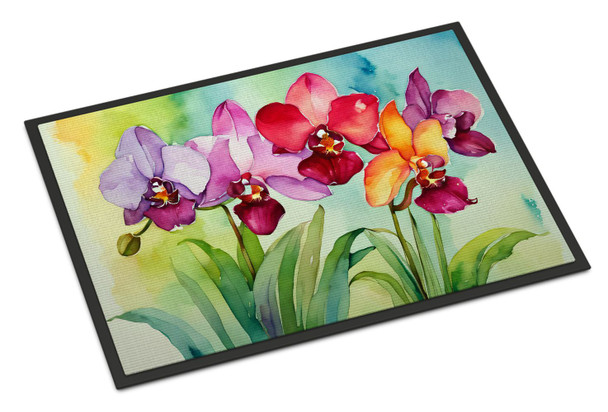 Orchids in Watercolor Doormat 24H X 36W DAC1592 product image at NuMercy
