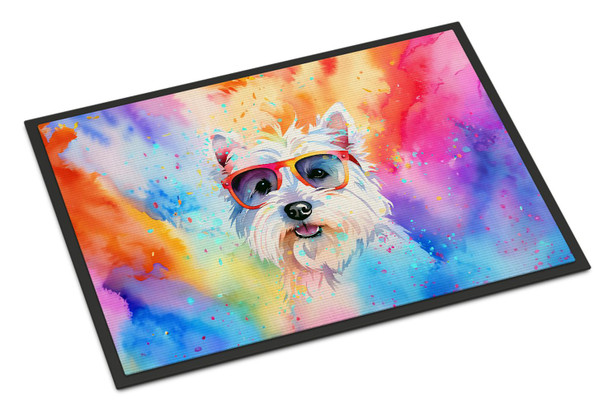 Westie Hippie Dawg Doormat 24H X 36W DAC2573 product image at NuMercy